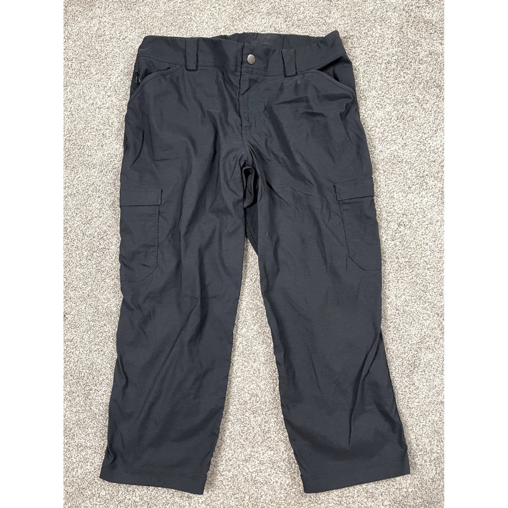 Duluth Pants Womens 12 Black Cropped Capri Nylon Stretch Outdoor Hiking Gorpcore